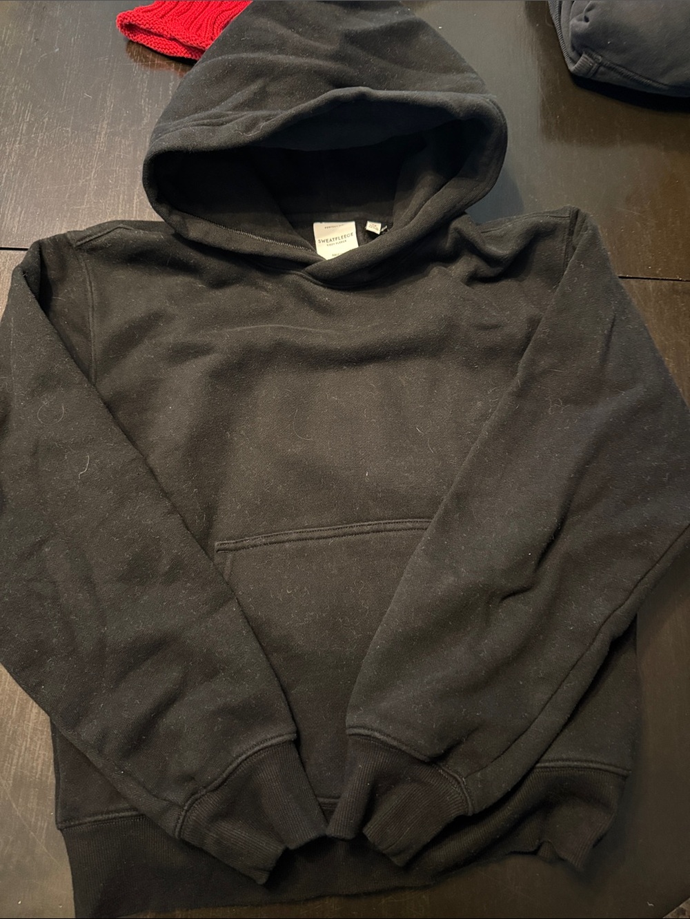 Aritzia Black Hooded Pullover Sweatshirt